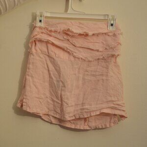 Juicy Couture Pink Ruffled Strapless Top - Size Medium